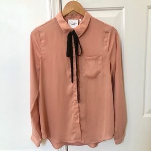 Revolve L’Academie Silky Pink Blouse (S)